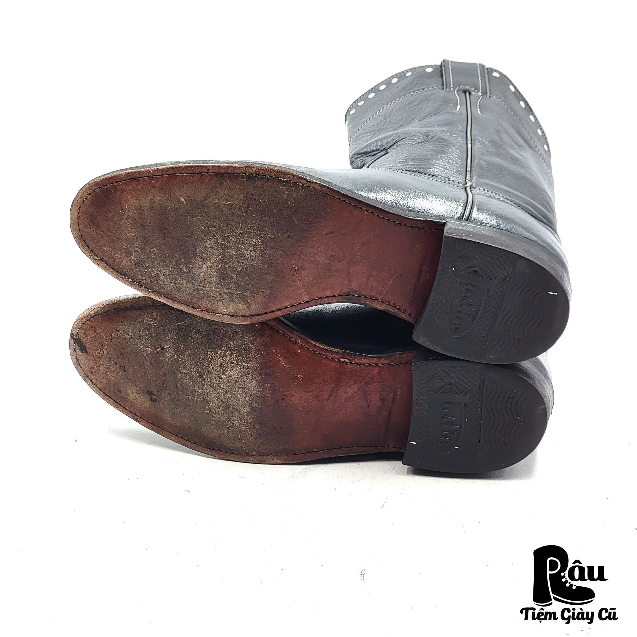  |SIZE 37.5| JUSTIN L3056 GRAY CLASSIC WESTERN ROPER BOOT AX37.5-8205 