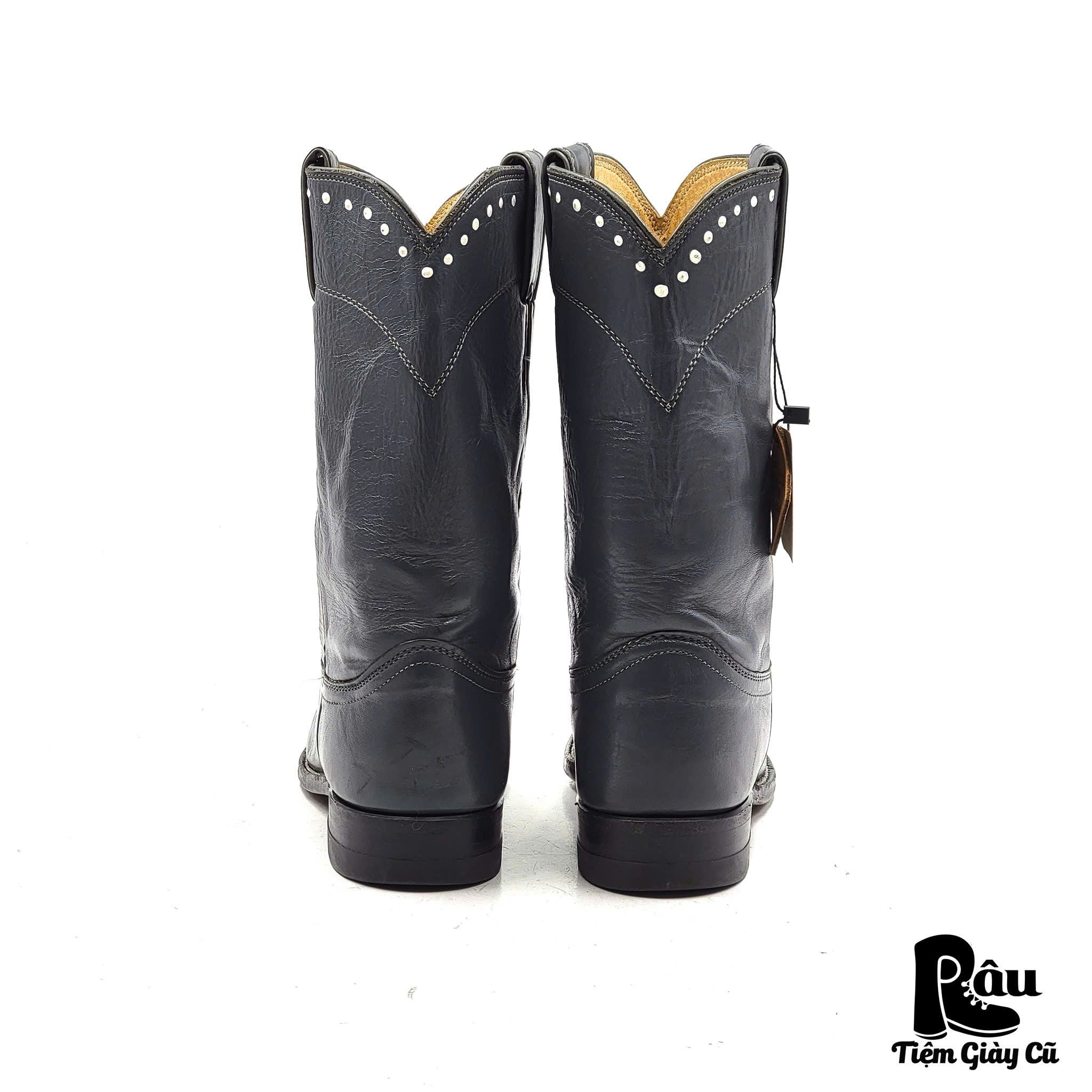  |SIZE 37.5| JUSTIN L3056 GRAY CLASSIC WESTERN ROPER BOOT AX37.5-8205 