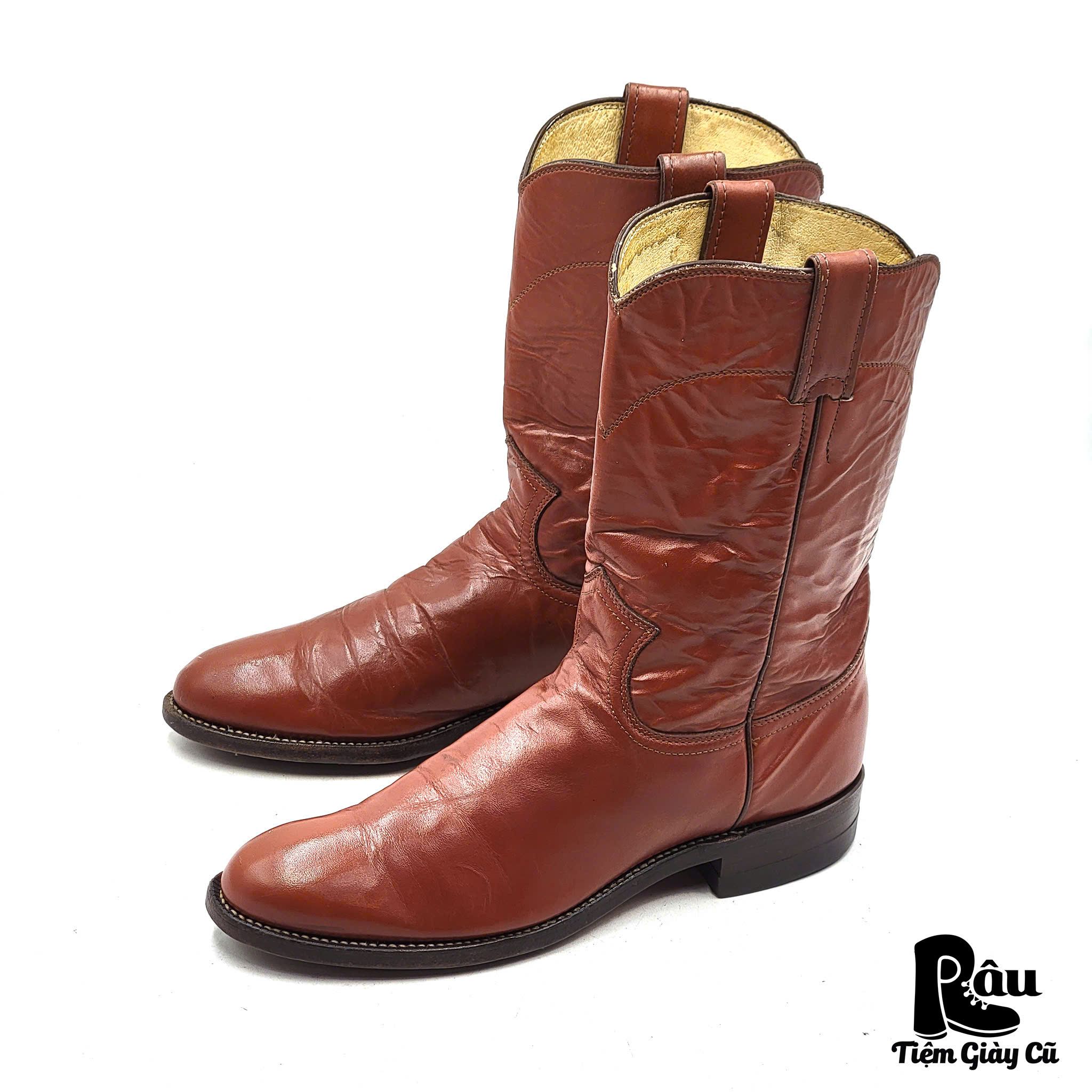  |SIZE 38| JUSTIN 3145 RED RUSSET CLASSIC WESTERN ROPER BOOT AX38-8204 