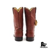  |SIZE 38| JUSTIN 3145 RED RUSSET CLASSIC WESTERN ROPER BOOT AX38-8204 