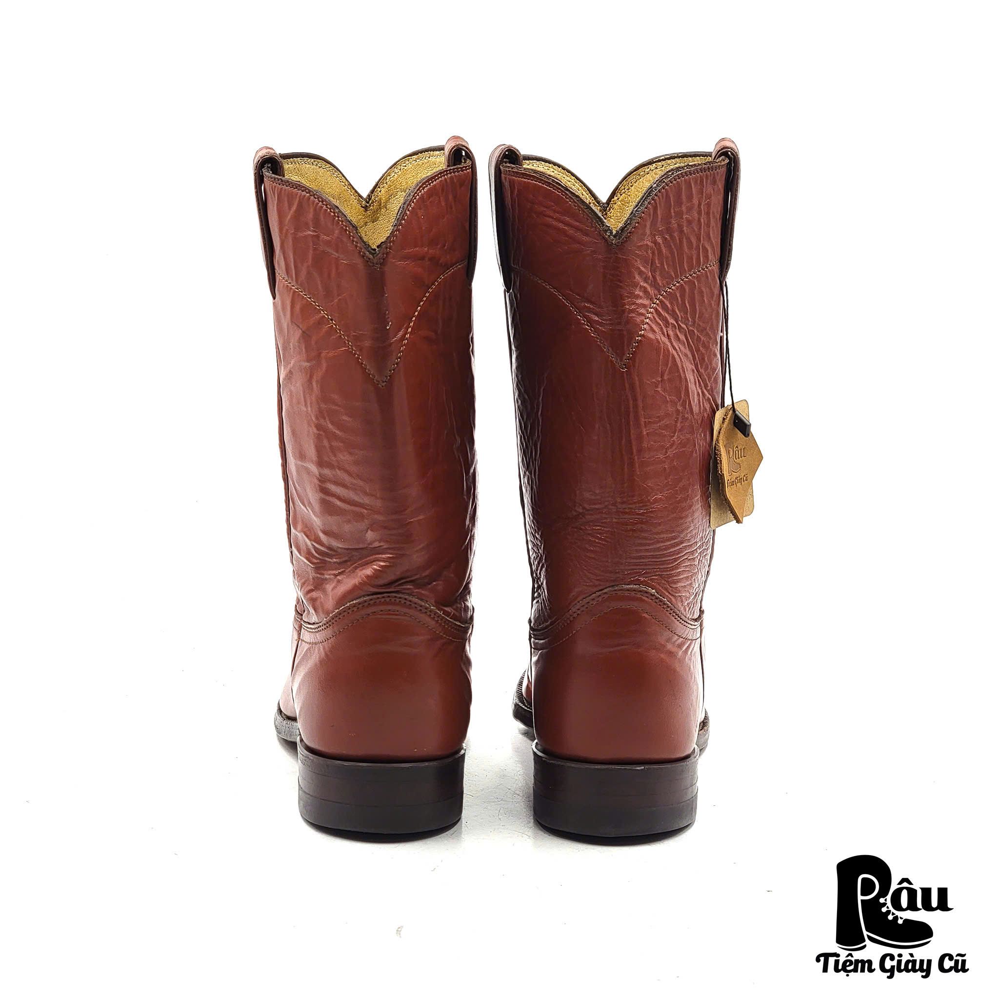  |SIZE 38| JUSTIN 3145 RED RUSSET CLASSIC WESTERN ROPER BOOT AX38-8204 