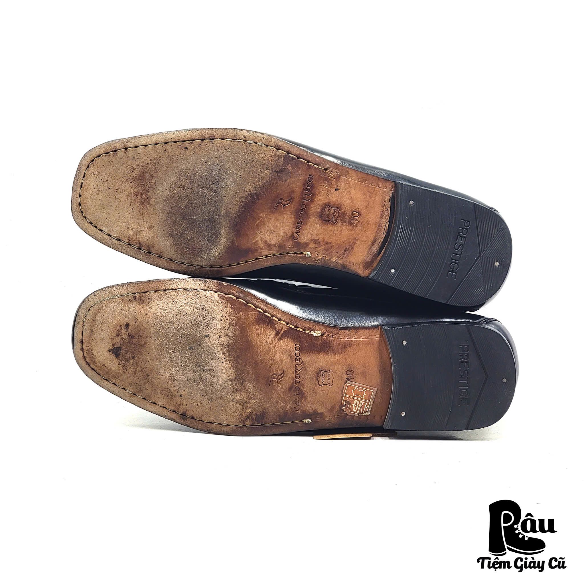  |SIZE 39| CARLO TORRECCI BLACK PENNY LOAFER AX39-8210 