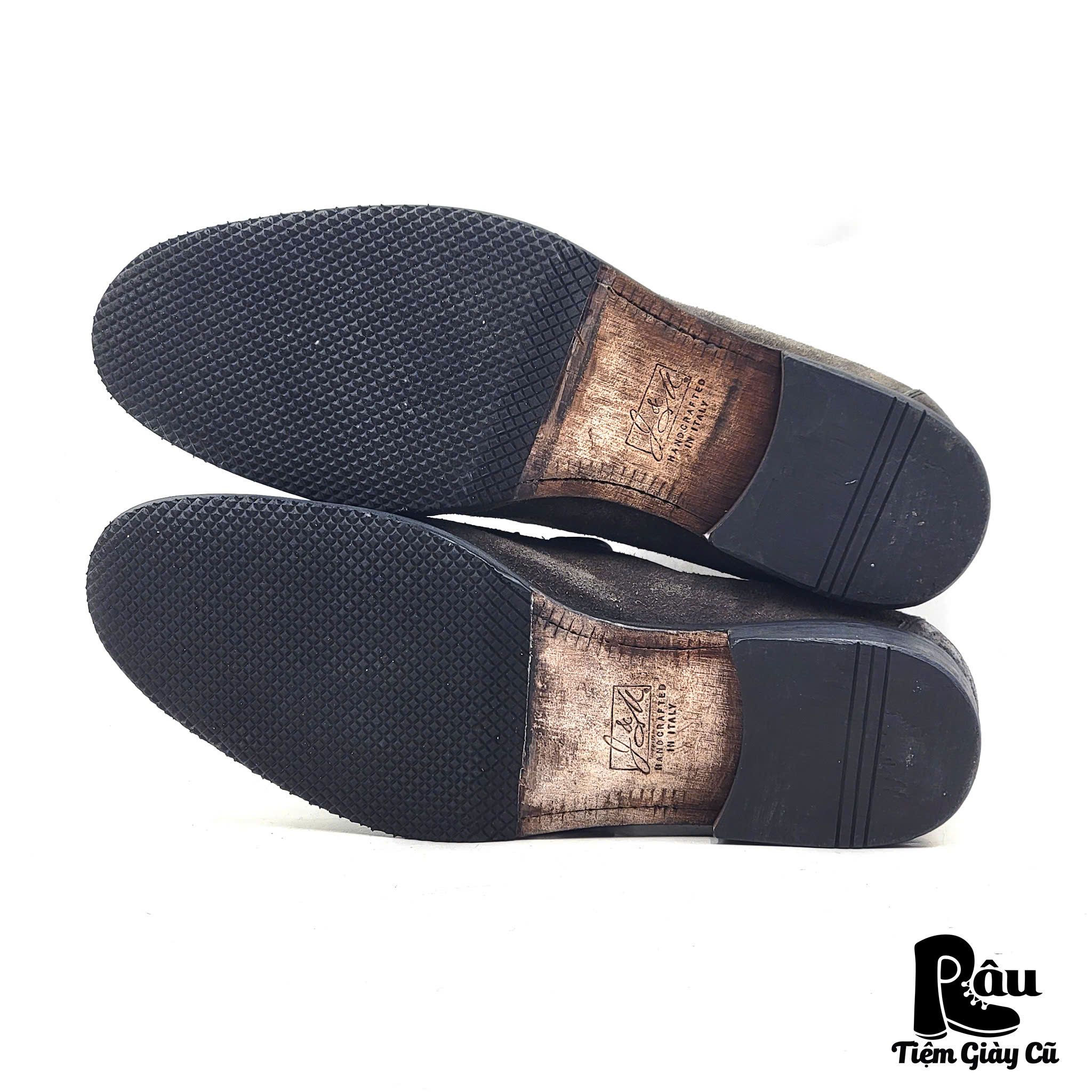  |SIZE 41| JOHNSTON & MURPHY TISLON SUEDE WAXED VENETIAN LOAFER AX41-8214 