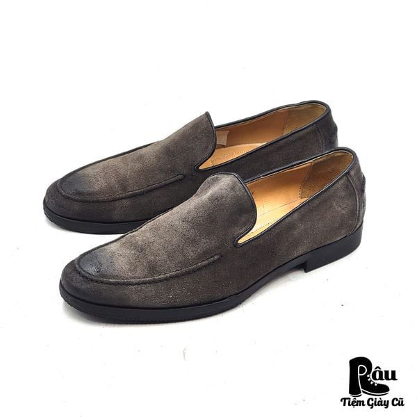  |SIZE 41| JOHNSTON & MURPHY TISLON SUEDE WAXED VENETIAN LOAFER AX41-8214 