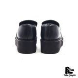  |SIZE 37| Y'S SS2016 YO-E04-702 BLACK PLATFORM SLIP-ON SHOES Z37-8218 