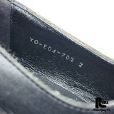  |SIZE 37| Y'S SS2016 YO-E04-702 BLACK PLATFORM SLIP-ON SHOES Z37-8218 