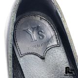  |SIZE 37| Y'S SS2016 YO-E04-702 BLACK PLATFORM SLIP-ON SHOES Z37-8218 