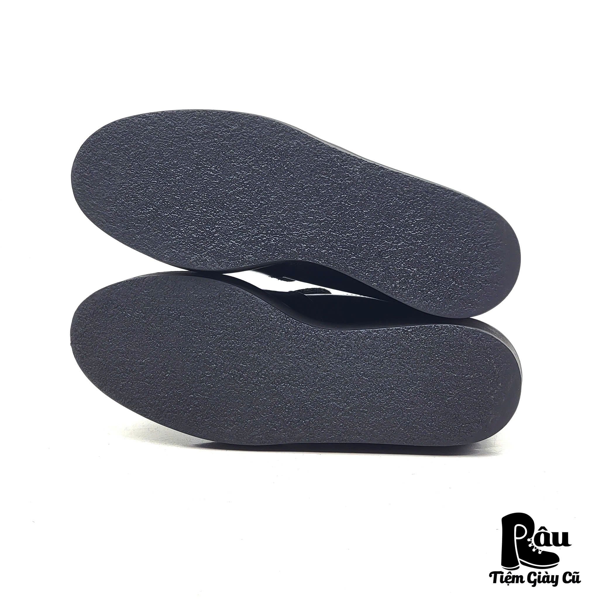  |SIZE 37| Y'S SS2016 YO-E04-702 BLACK PLATFORM SLIP-ON SHOES Z37-8218 