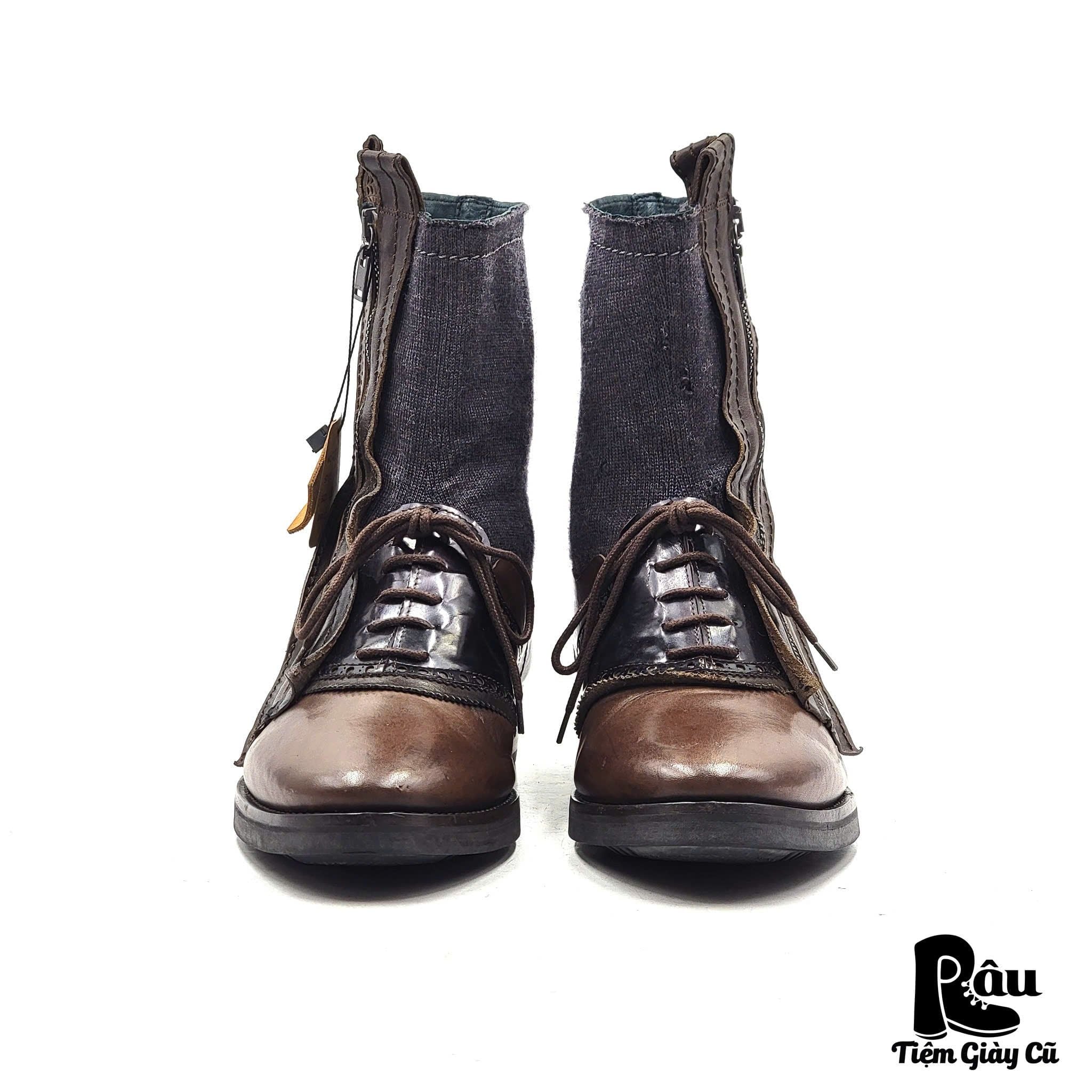  |SIZE 38| LANVIN RUNWAY FALL 2010 LAYERED ZIP BOOT Z38-8223 