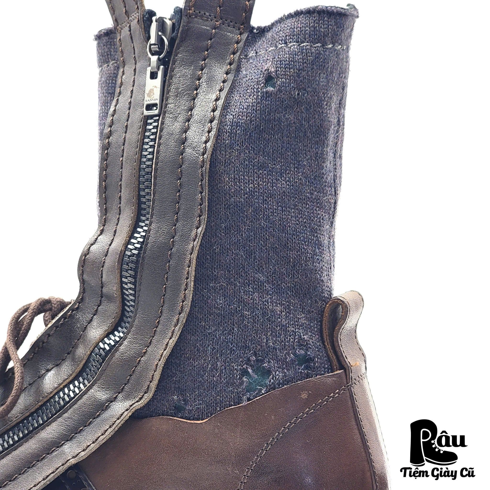  |SIZE 38| LANVIN RUNWAY FALL 2010 LAYERED ZIP BOOT Z38-8223 