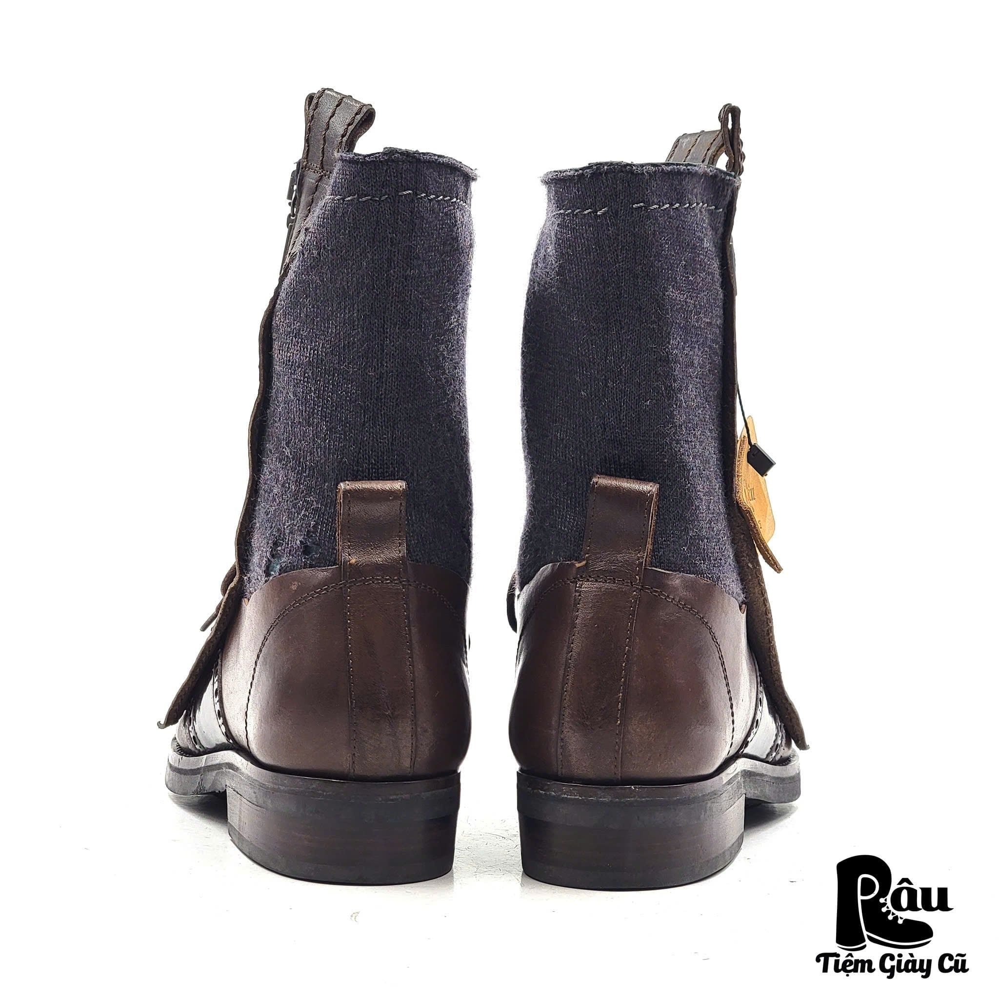  |SIZE 38| LANVIN RUNWAY FALL 2010 LAYERED ZIP BOOT Z38-8223 
