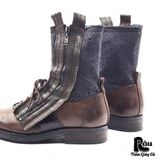  |SIZE 38| LANVIN RUNWAY FALL 2010 LAYERED ZIP BOOT Z38-8223 