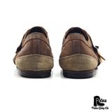  |SIZE 42| MOMA BROWN VEGTAN SUEDE WAXED CASUAL SHOES AX42-8246 