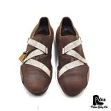  |SIZE 42| MOMA BROWN VEGTAN SUEDE WAXED CASUAL SHOES AX42-8246 