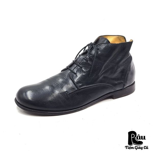  |SIZE 43| MOMA BLACK VEGTAN ANKLE LACE-UP BOOT Z43-8244 