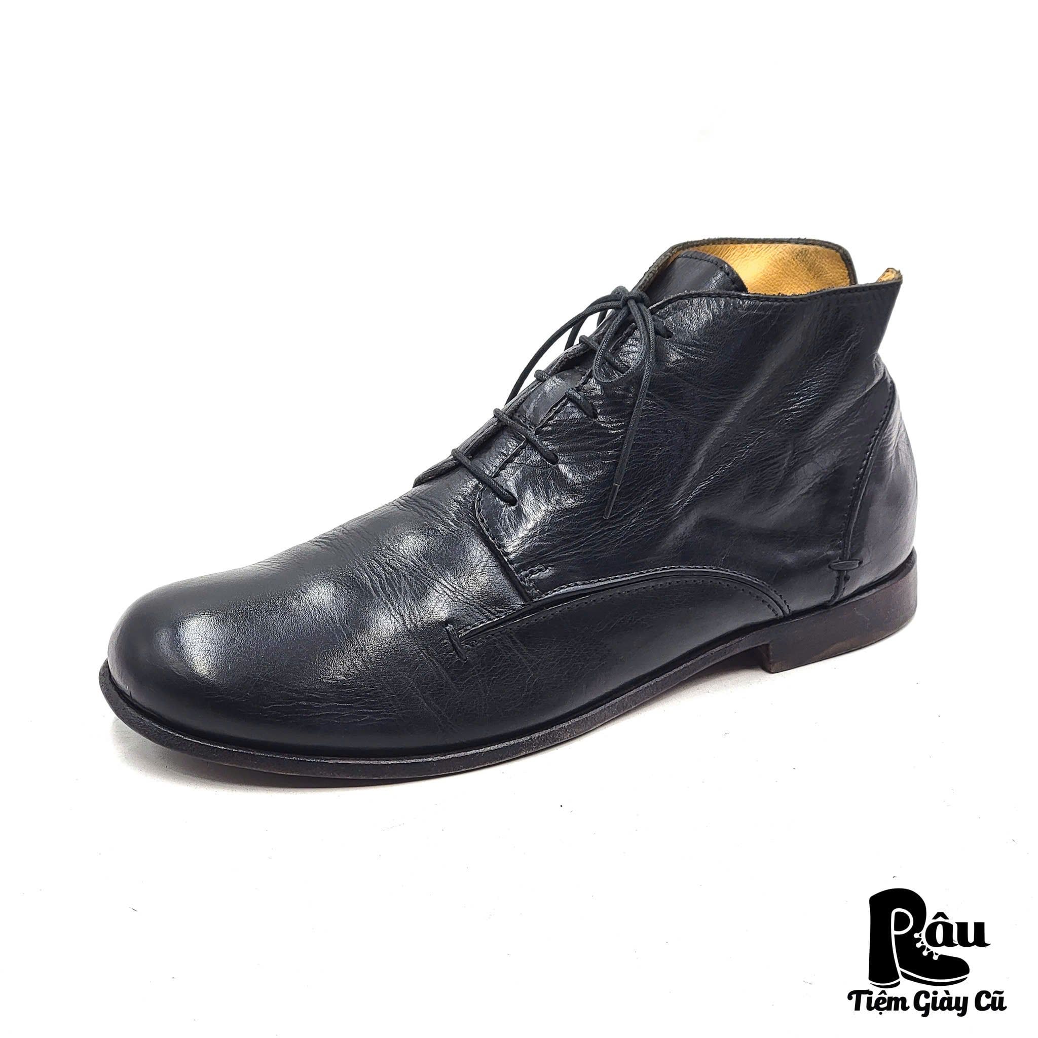  |SIZE 43| MOMA BLACK VEGTAN ANKLE LACE-UP BOOT Z43-8244 