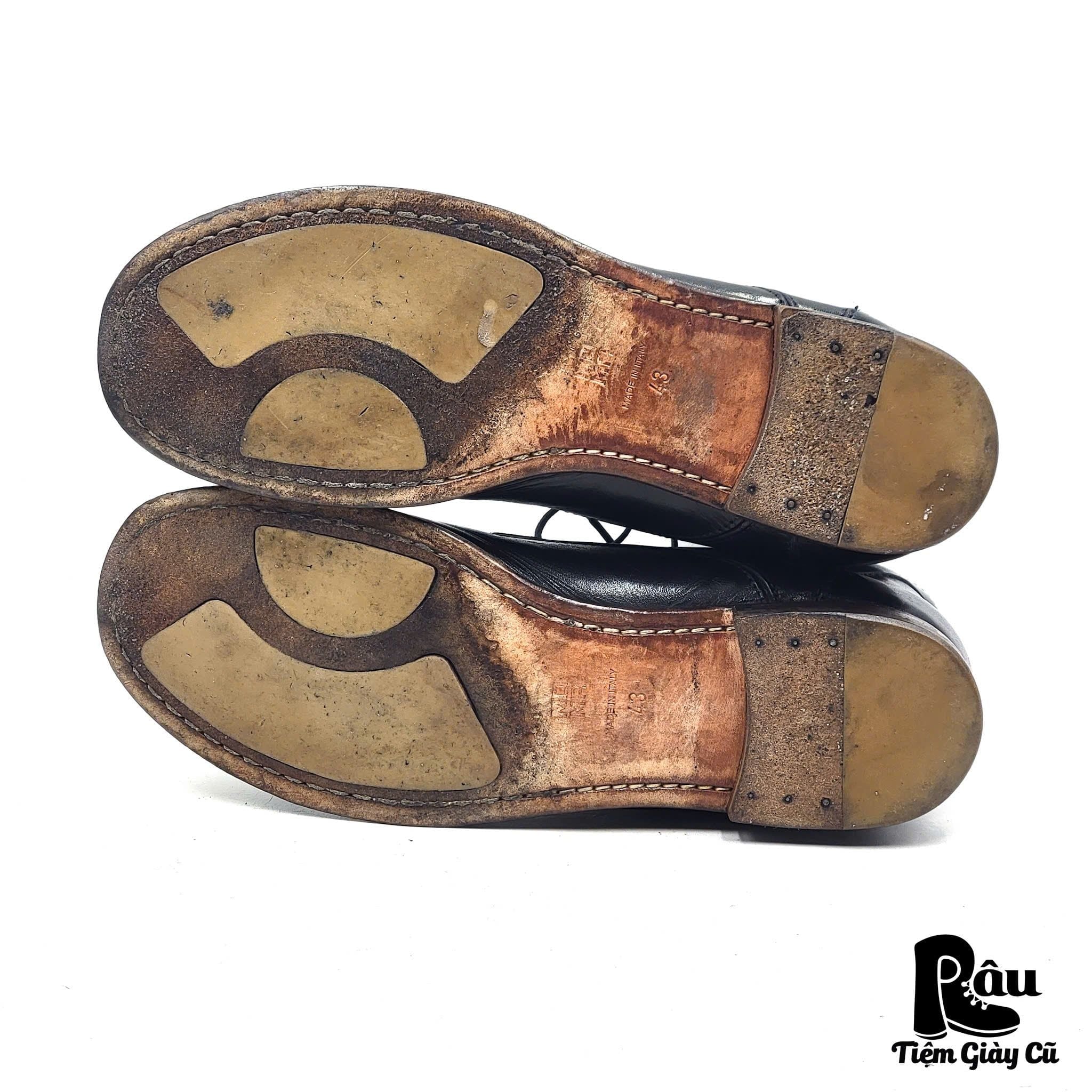  |SIZE 43| MOMA BLACK VEGTAN ANKLE LACE-UP BOOT Z43-8244 