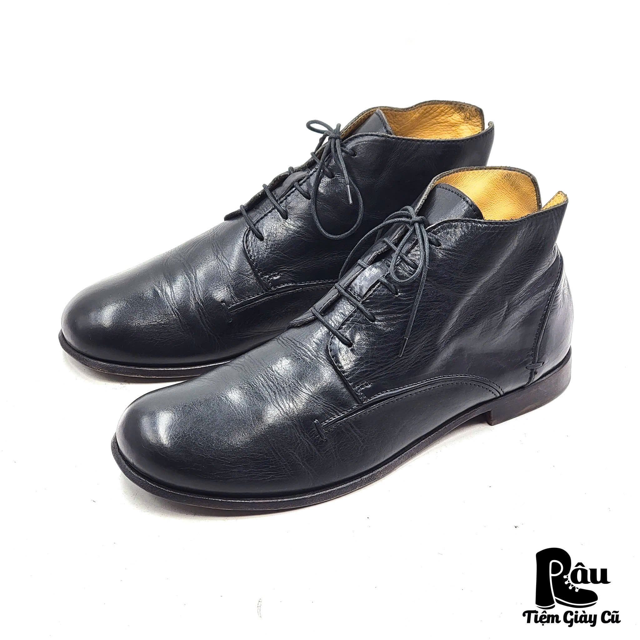  |SIZE 43| MOMA BLACK VEGTAN ANKLE LACE-UP BOOT Z43-8244 