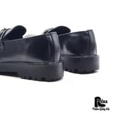  |SIZE 41| MIAMI PROJECT BLACK CHUNKY HORSEBIT LOAFER Z41-8255 