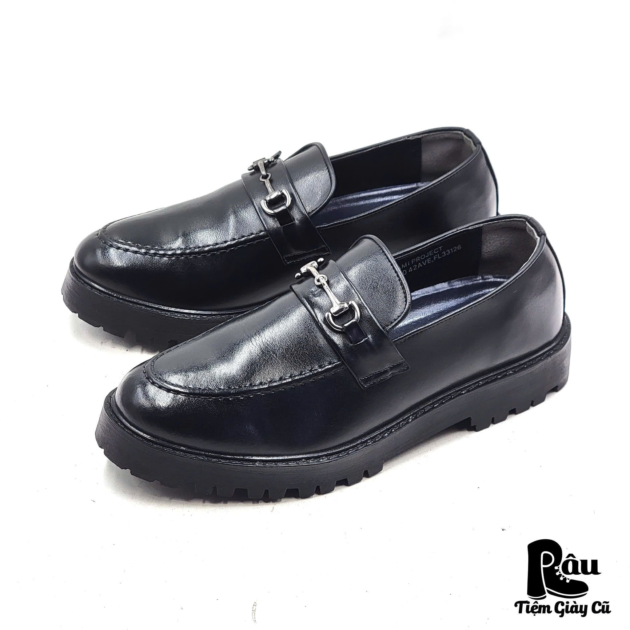  |SIZE 41| MIAMI PROJECT BLACK CHUNKY HORSEBIT LOAFER Z41-8255 