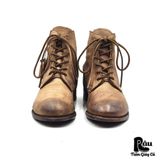  |SIZE 39| VINTAGE SHOE COMPANY VS2301 LILLY BROWN DISTRESSED LACE-UP BOOT AX39-8225 
