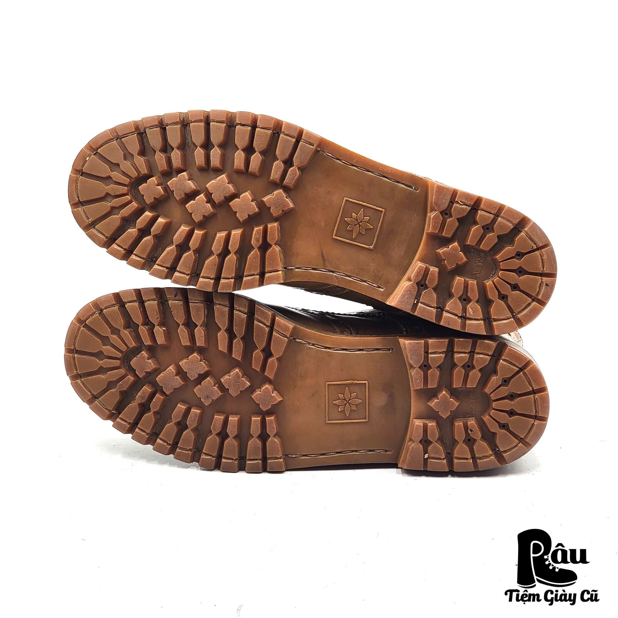  |SIZE 43| DOUCAL'S LIGHT BROWN BROGUE WINGTIP LACE-UP BOOT Z43-8217 