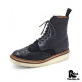  |SIZE 38| GRENSON 5068 FRED V BLACK BROGUE BOOT Z38-8249 