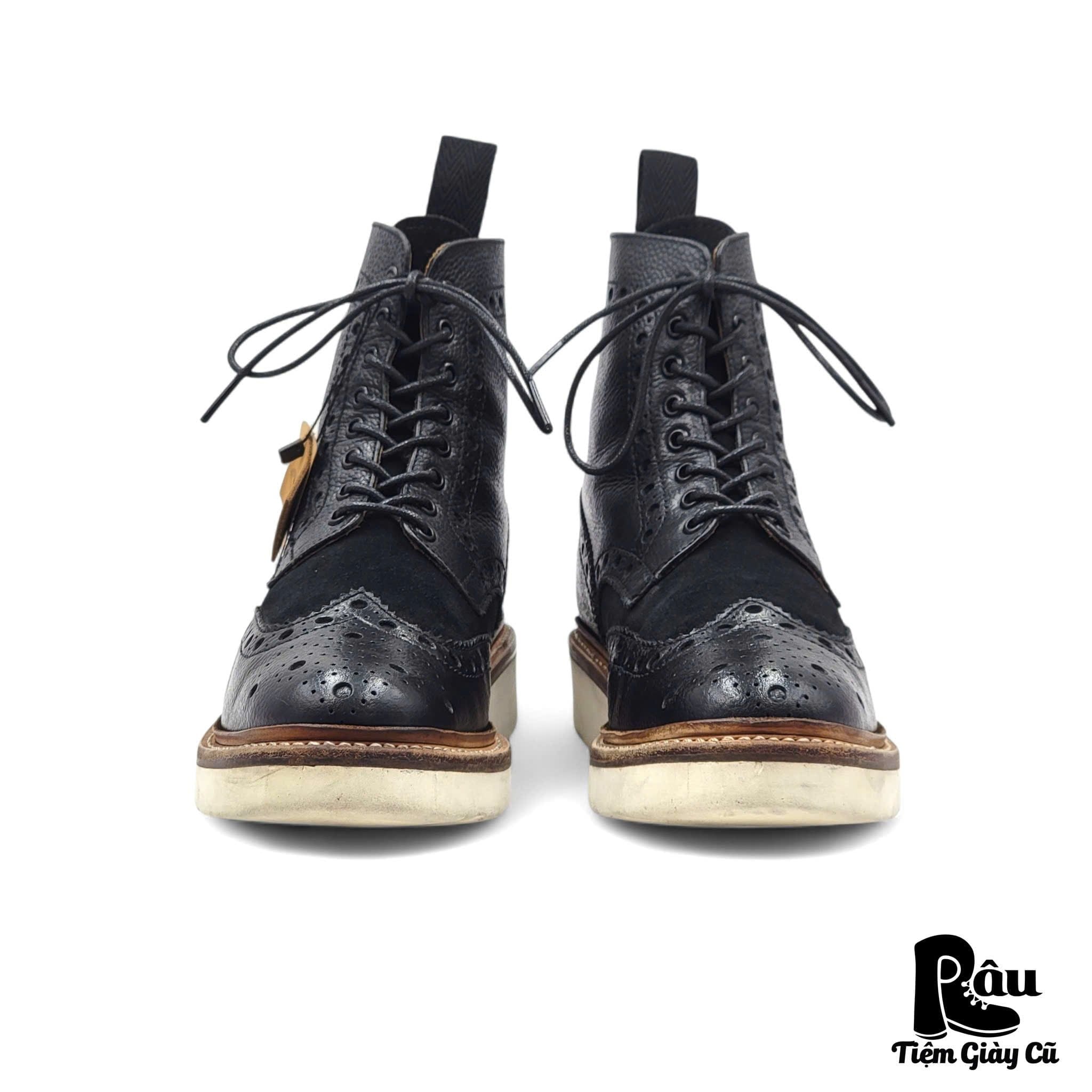  |SIZE 38| GRENSON 5068 FRED V BLACK BROGUE BOOT Z38-8249 