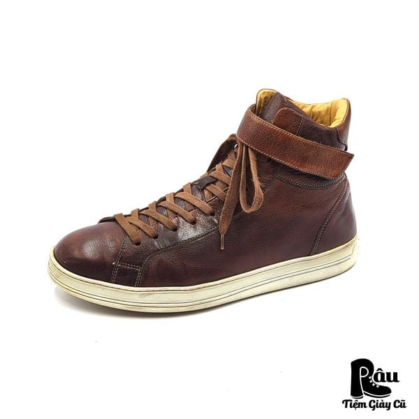  |SIZE 43| M.GEMI ITALIAN HANDPAINTED HIGH-TOP LEATHER SNEAKER Z43-8265 