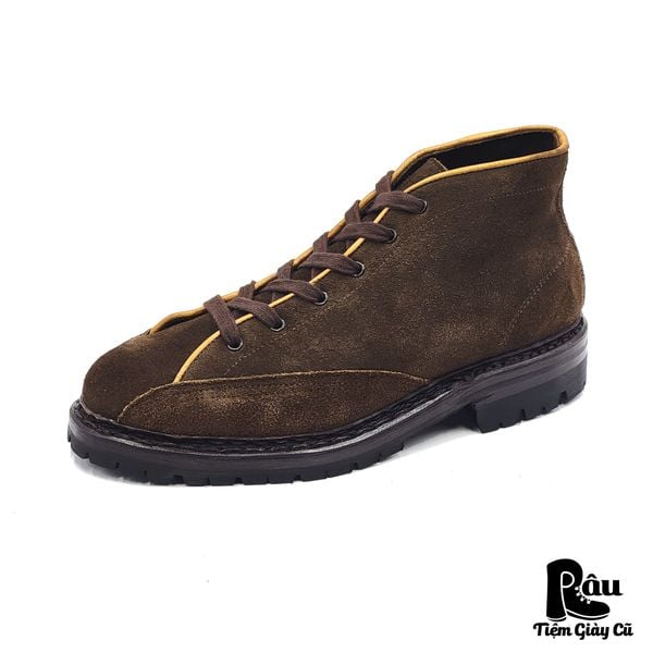  |SIZE 41| CALZATURIERI MASTROMARCO VINTAGE ITALIAN BROWN SUEDE LACE-TO-TOE BOOT Z41-8269 