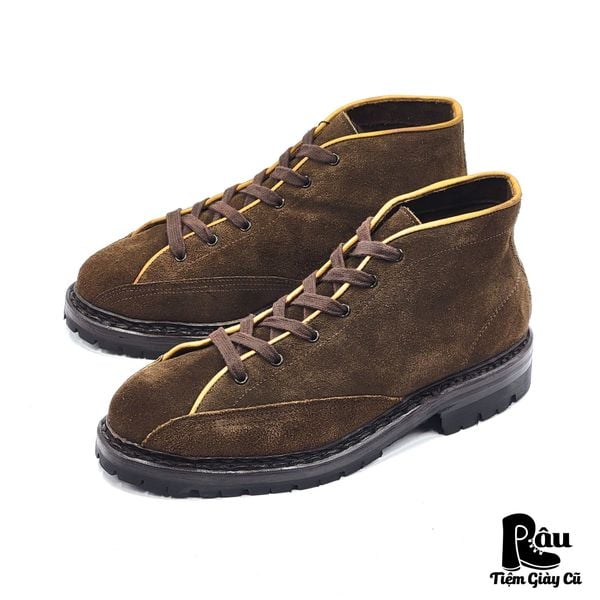  |SIZE 41| CALZATURIERI MASTROMARCO VINTAGE ITALIAN BROWN SUEDE LACE-TO-TOE BOOT Z41-8269 