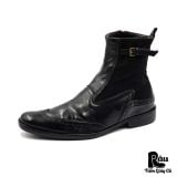  |SIZE 43| DIESEL VINTAGE BLACK WINGTIP BROGUE SIDE-ZIP DRESS BOOT Z43-8275 