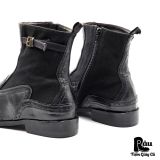  |SIZE 43| DIESEL VINTAGE BLACK WINGTIP BROGUE SIDE-ZIP DRESS BOOT Z43-8275 