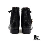  |SIZE 43| DIESEL VINTAGE BLACK WINGTIP BROGUE SIDE-ZIP DRESS BOOT Z43-8275 