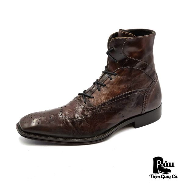  |SIZE 43| CORVARI BROWN VEGTAN BALMORAL BROGUE BOOT Z43-8247 