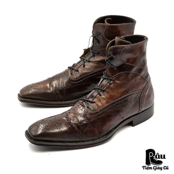  |SIZE 43| CORVARI BROWN VEGTAN BALMORAL BROGUE BOOT Z43-8247 