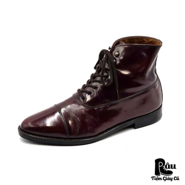 |SIZE 43| ITALIAN BURGUNDY CAP TOE BALMORAL BOOT Z43-8238 