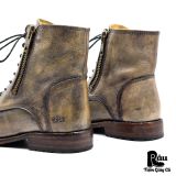  |SIZE 38.5| BED|STÜ TACTIC DISTRESSED SIDE-ZIP LACE-UP BOOT Z38.5-8276 