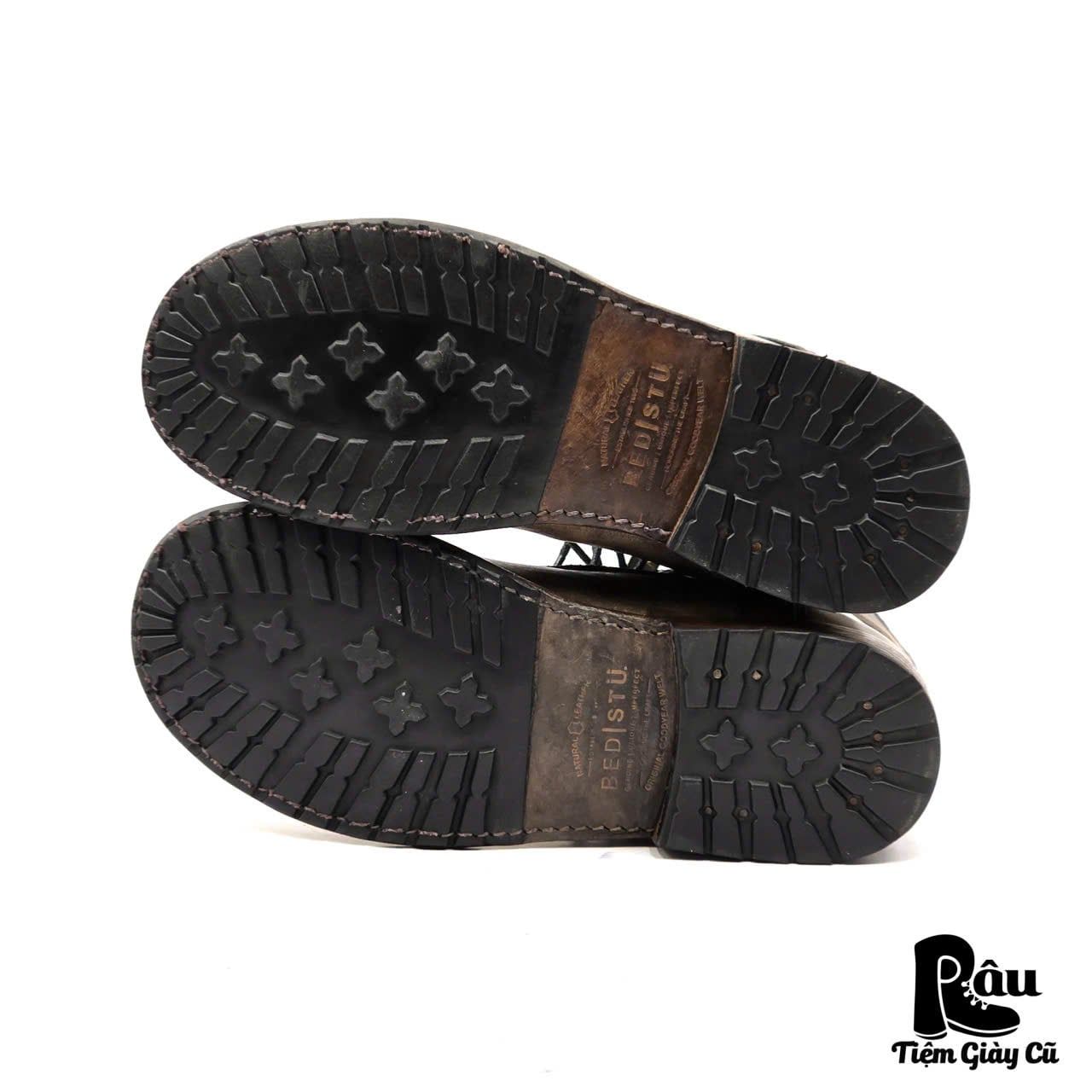  |SIZE 38.5| BED|STÜ TACTIC DISTRESSED SIDE-ZIP LACE-UP BOOT Z38.5-8276 