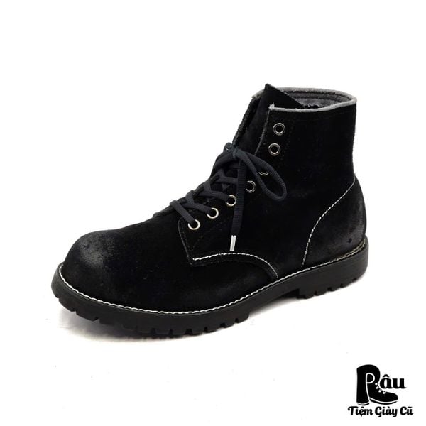  |SIZE 39| CEDAR CREST CCK-146 BLACK SUEDE WORK BOOT Z39-8283 