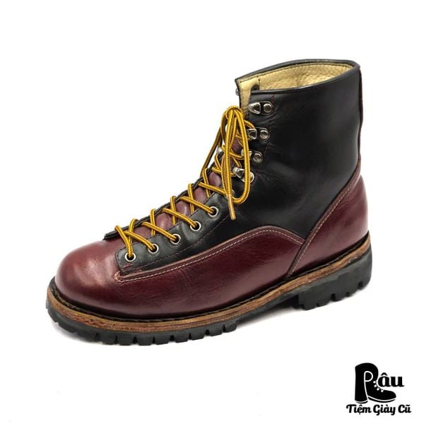  |SIZE 38.5| HANDMADE TWO-TONE VIBRAM LUG SOLE LACE-TO-TOE BOOT Z38.5-8279 