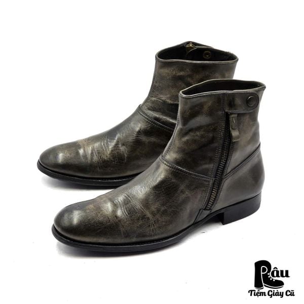  |SIZE 43.5| N.D.C CONVEYOR-R DISTRESSED SIDE-ZIP ANKLE BOOT Z43.5-8299 