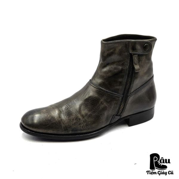  |SIZE 43.5| N.D.C CONVEYOR-R DISTRESSED SIDE-ZIP ANKLE BOOT Z43.5-8299 