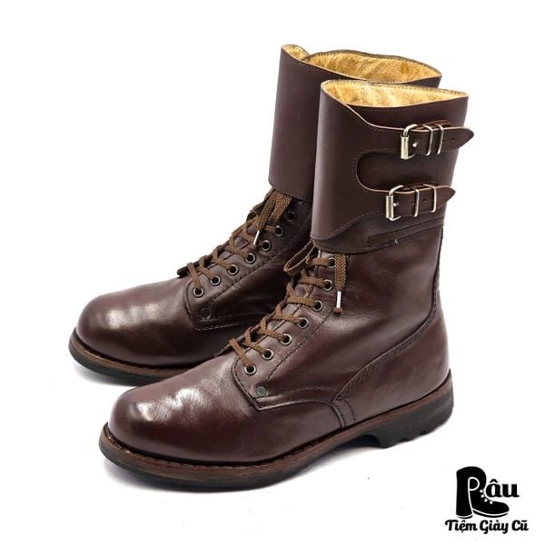  |SIZE 41| VINTAGE 80S OPINACZE DOUBLE BUCKLE COMBAT BOOT Z41-8291 