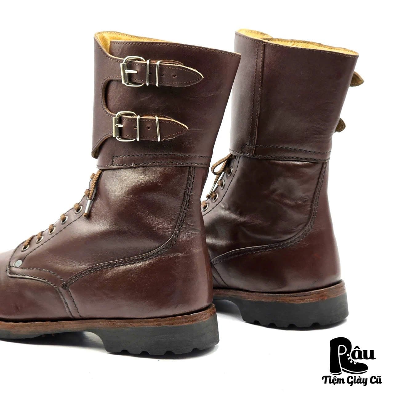  |SIZE 41| VINTAGE 80S OPINACZE DOUBLE BUCKLE COMBAT BOOT Z41-8291 
