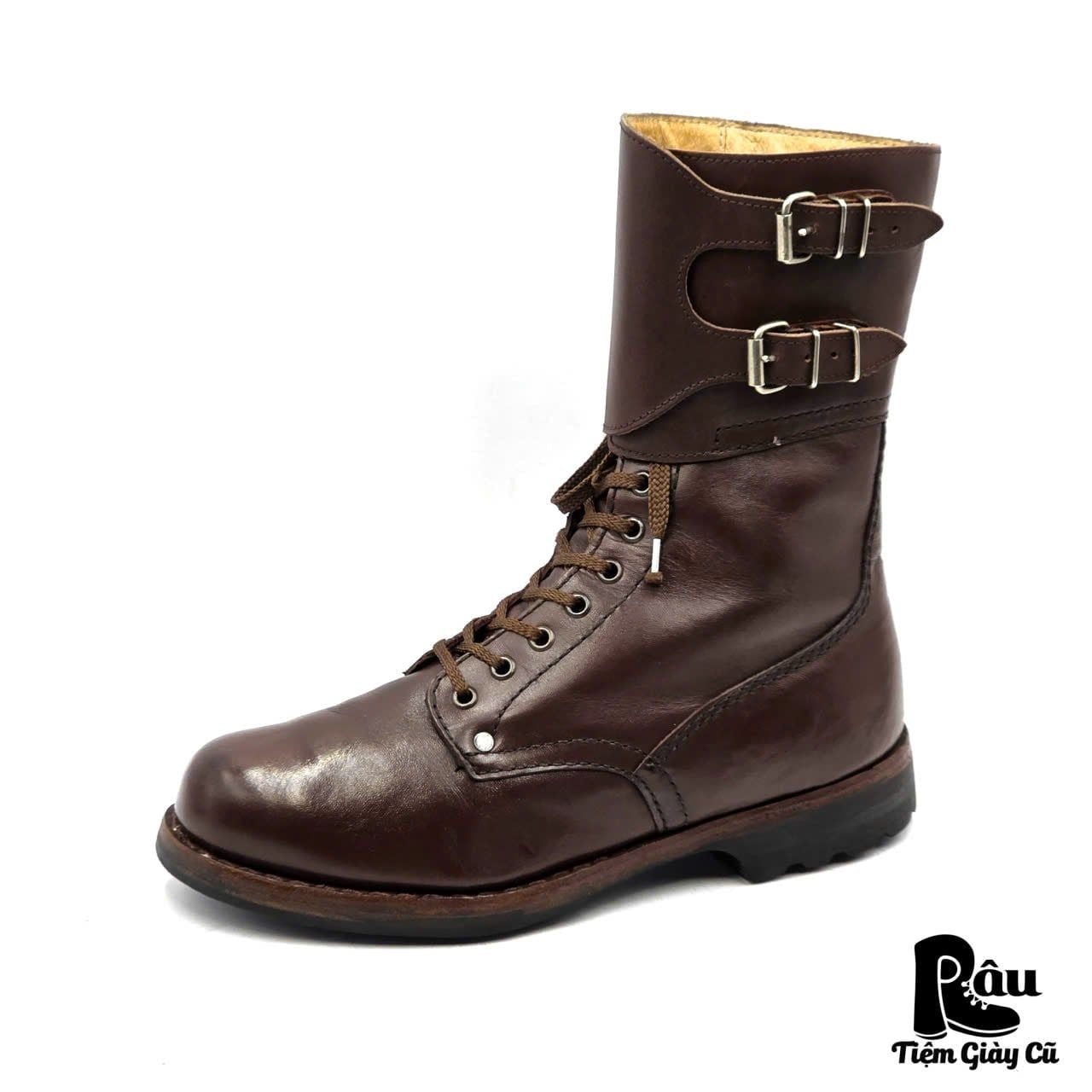  |SIZE 41| VINTAGE 80S OPINACZE DOUBLE BUCKLE COMBAT BOOT Z41-8291 