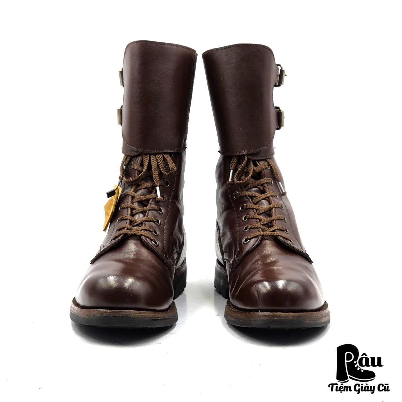  |SIZE 41| VINTAGE 80S OPINACZE DOUBLE BUCKLE COMBAT BOOT Z41-8291 