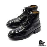  |SIZE 44| LOGAN FOOTWEAR ITALIAN BLACK COMBAT LACE-UP BOOT Z44-8288 