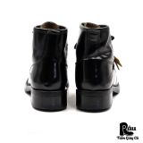  |SIZE 44| LOGAN FOOTWEAR ITALIAN BLACK COMBAT LACE-UP BOOT Z44-8288 