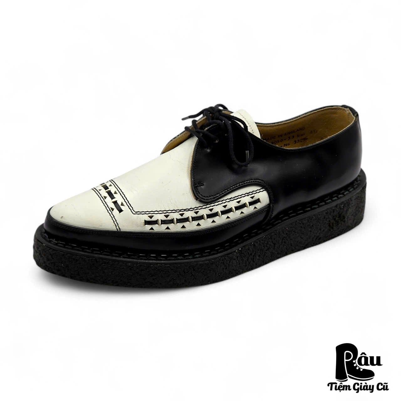  |SIZE 38.5| GEORGE COX VINTAGE 3705 DIANO TWO-TONE POINTED CREEPER SHOES Z38.5-8322 